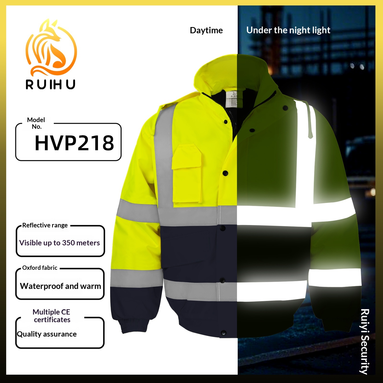 Winter Clothing Pk - Winterjas met hoge zichtbaarheid voor heren,
