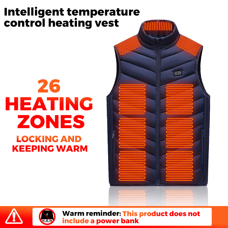 Slimme verwarmde vest 26 zones - Winter Clothing Hiking recensie en prijs
