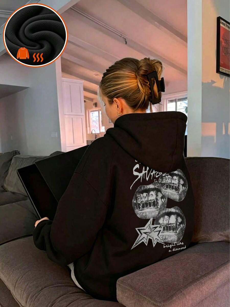 1 stuk: warme, dikke sweatshir - Winter Clothing Drawing recensie en prijs